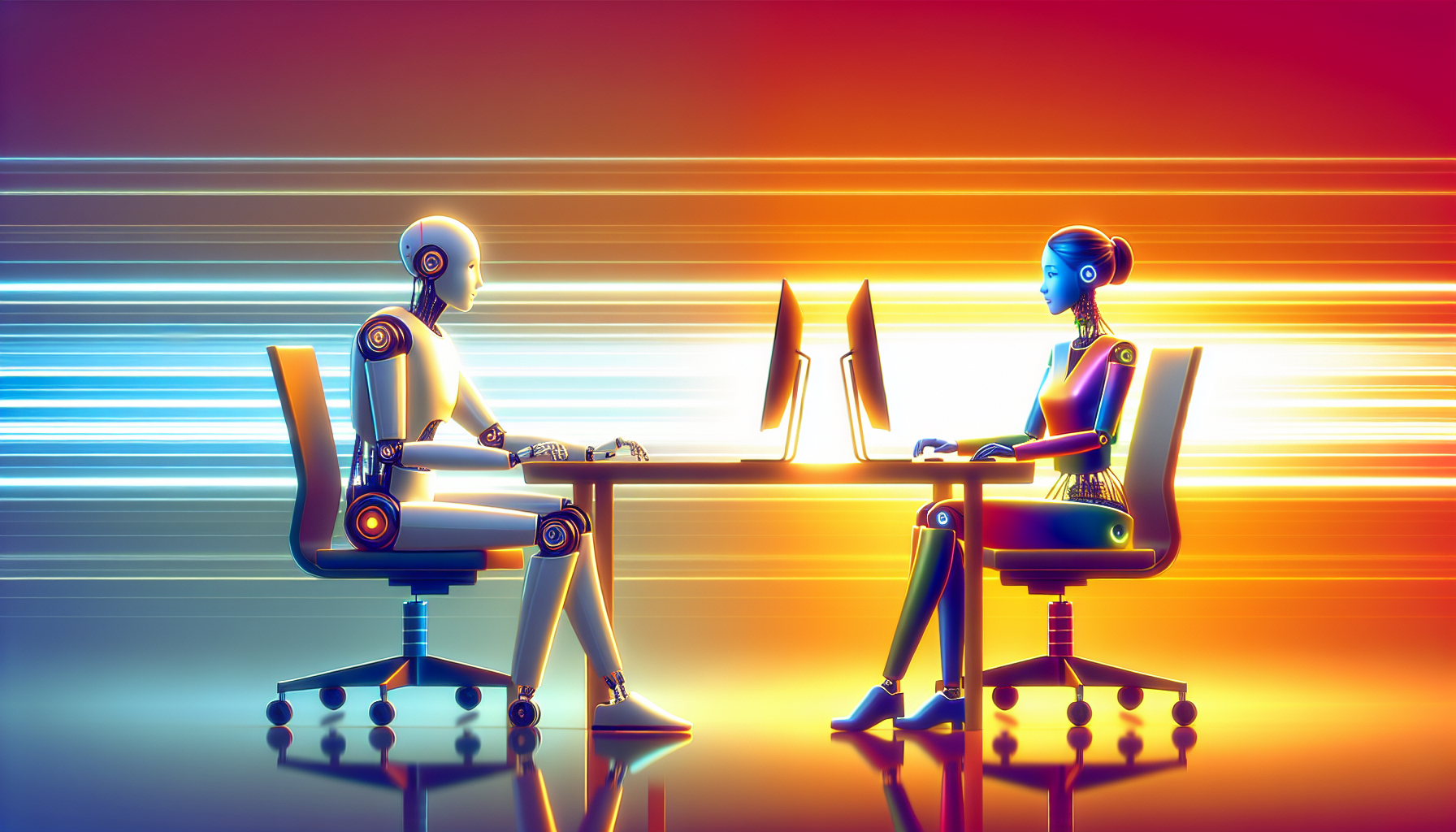 A cover image showing a human and a robot working together on a computer, symbolizing the collaborat