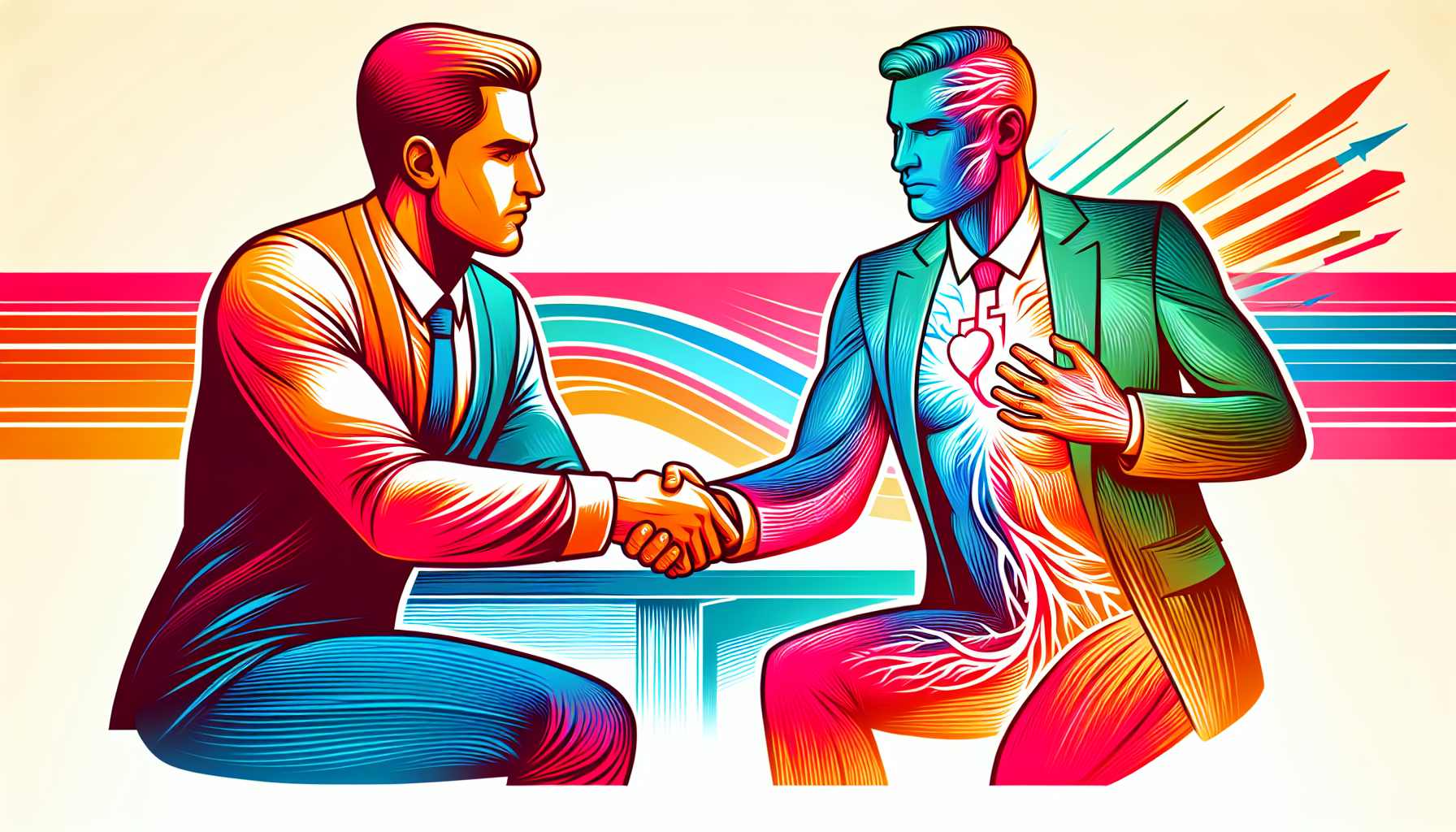 Illustration of Chris Voss in a negotiation process, emphasizing the importance of emotional control